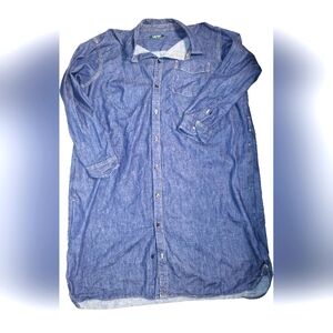 Ralph Lauren. Denim Button-Up Shirt Dress